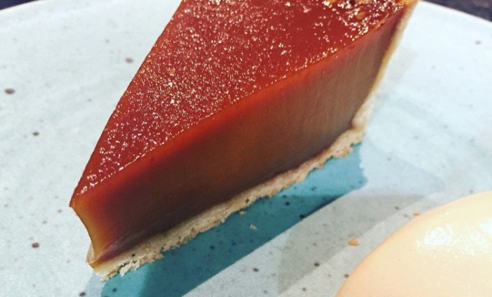 salt caramel custard tart dessert