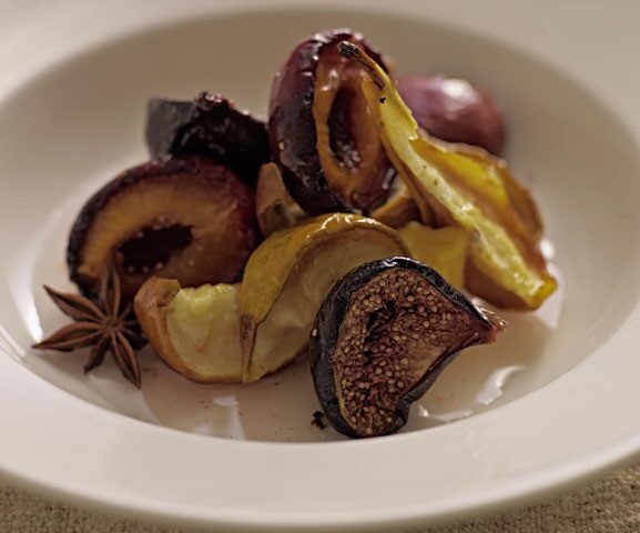 SEMI-DRIED WINTER FRUITS WITH CALVADOS CREAM