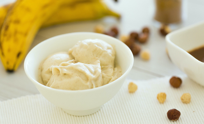 Banana and maple ice cream