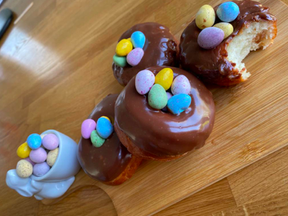 CHOCOLATE MINI EGG DOUGHNUTS