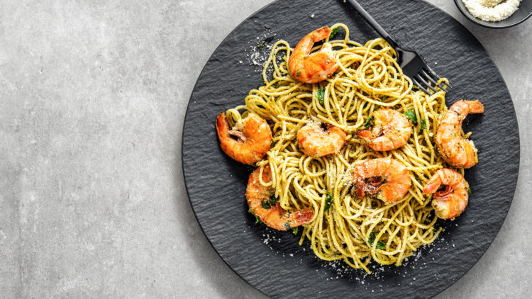 This Shrimp and courgette pasta