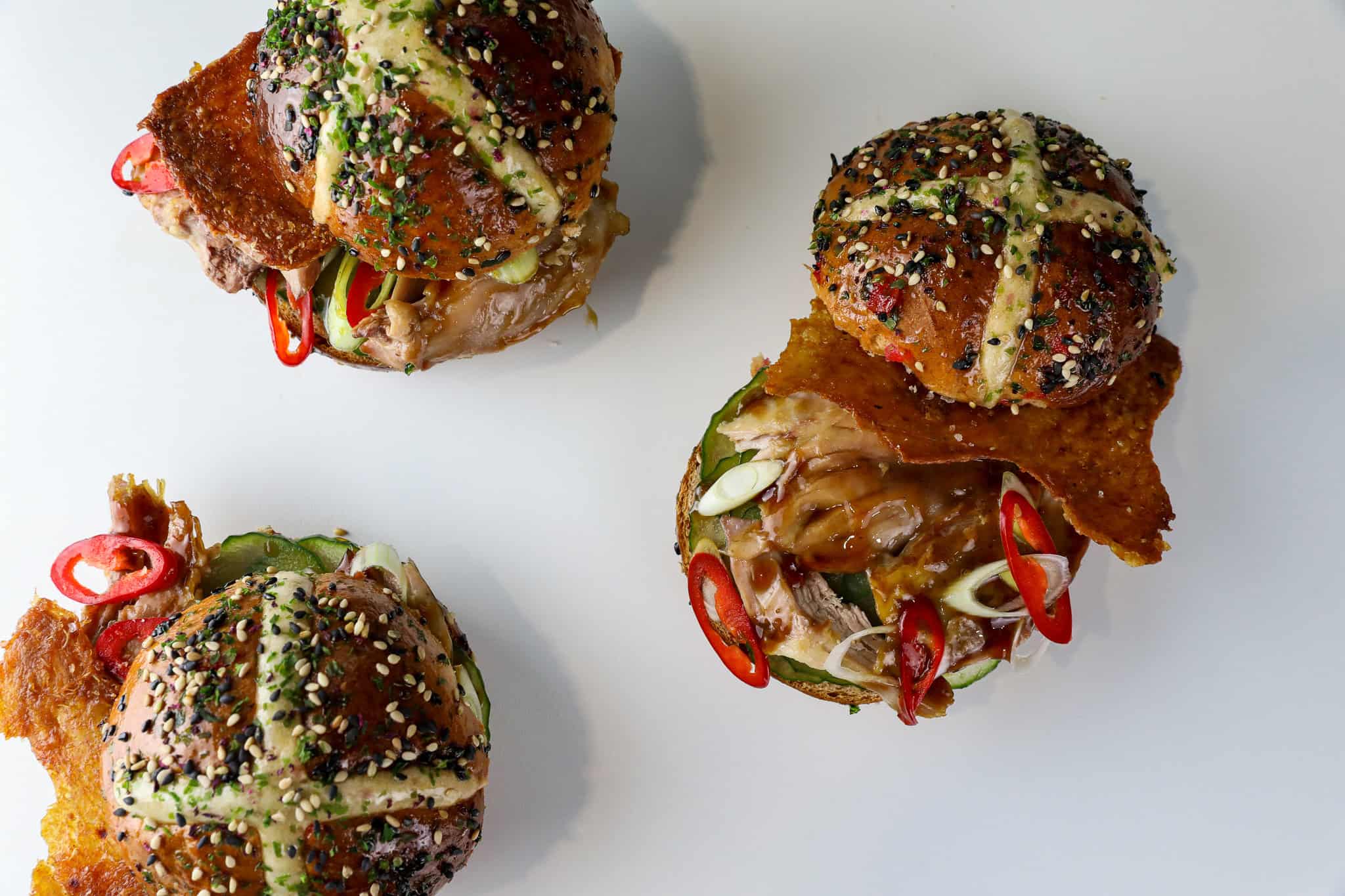 Hot Cross Bun with Confit Duck - BM