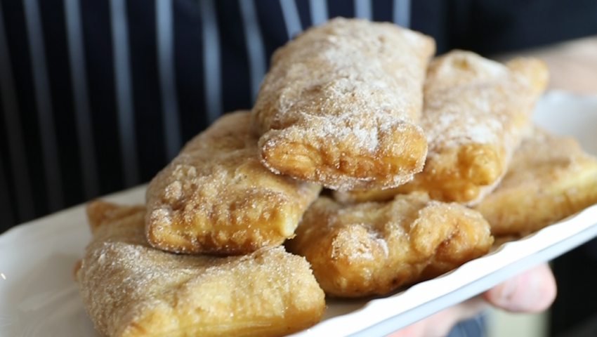 Christmas Pies in the style of the McDonalds Apple Pie