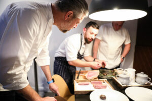 Adam Byatt Michelin Starred chef giving a masterclass