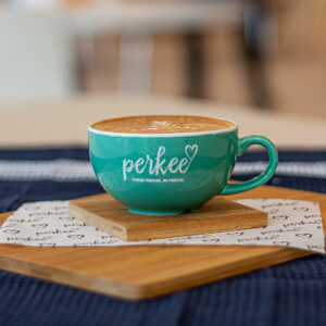 Great taste award winning cup of Perkee coffee