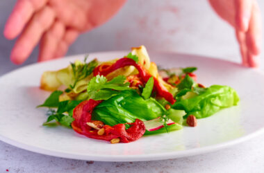 Fresh and vibrant salad in a bowl Manchester office catering