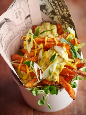 Street food dirty loaded fries