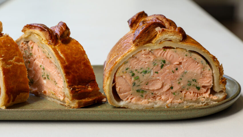 Salmon wellington made from leftovers