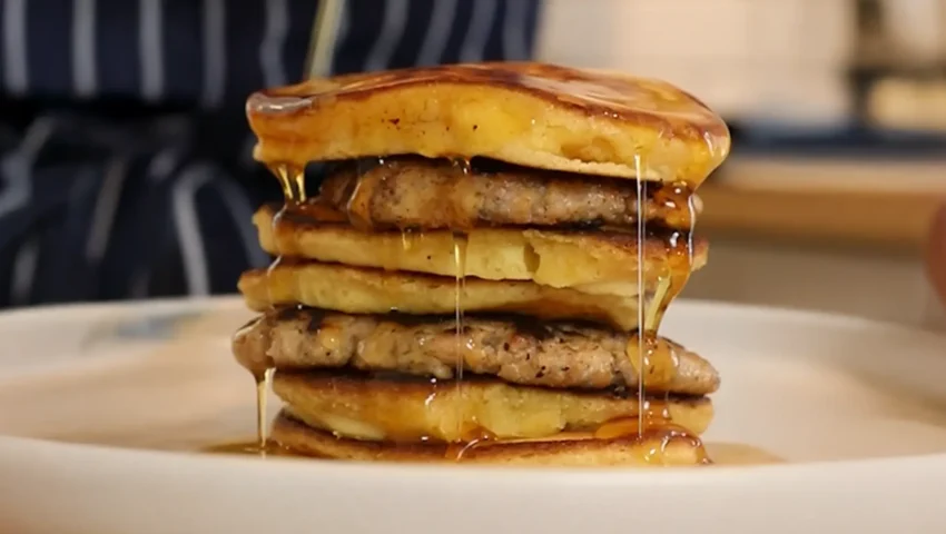 Sausage And Pancake Stack